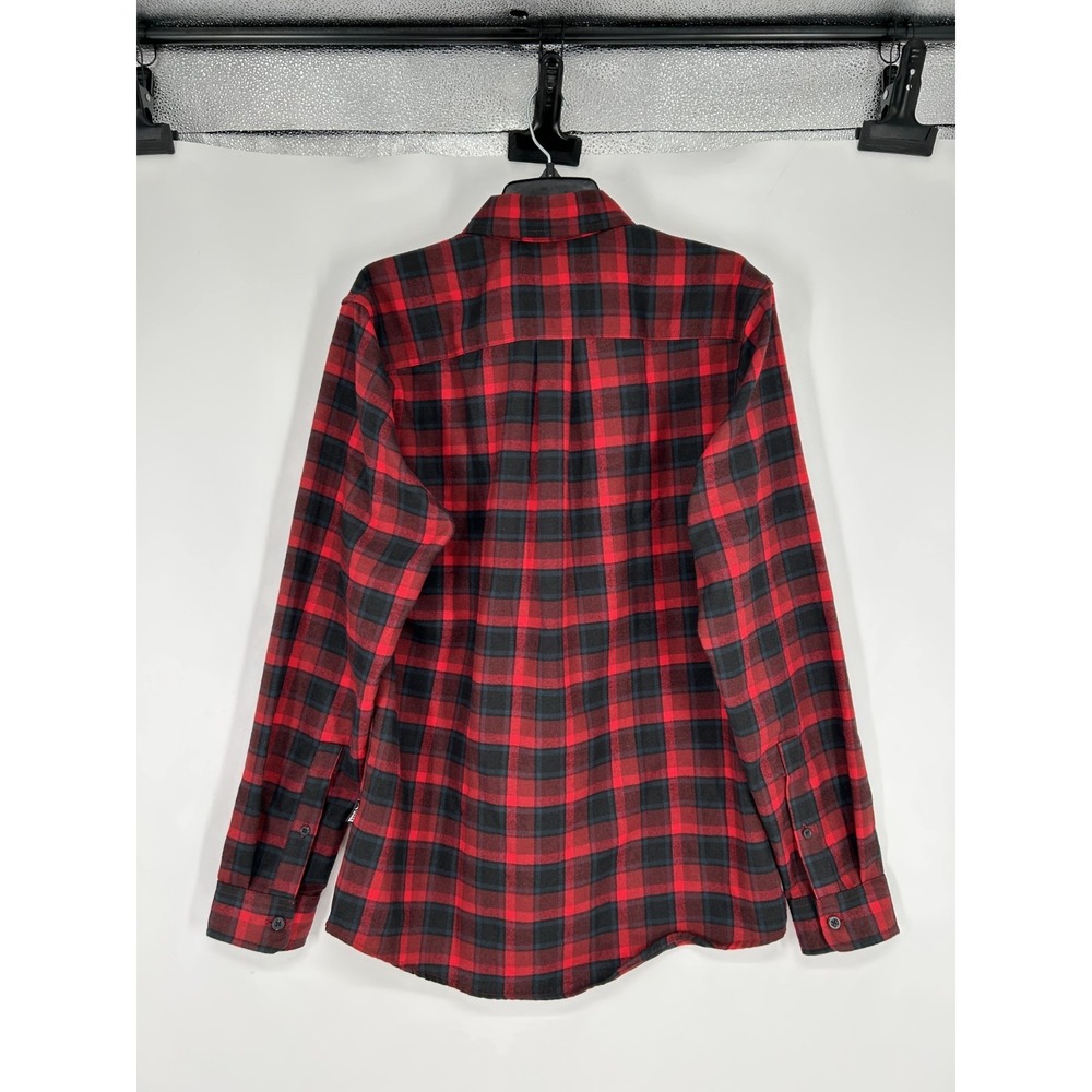 Eddie Bauer Excavation 3.0 Flannel Shirt Mens TM Medium Tall Red Plaid Button Up - Picture 2 of 11
